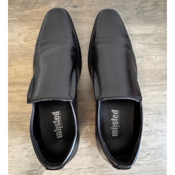 Unlisted by Kenneth Cole Men\'s Black Cap-Toe Slip-On Loafers Noor Shoe Size 10.5 main image 8